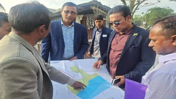 সন্দ্বীপে ফেরি যাতায়াতের অবকাঠামো নির্মাণ কাজ উদ্বোধন।